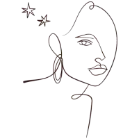 line-visage-étoile